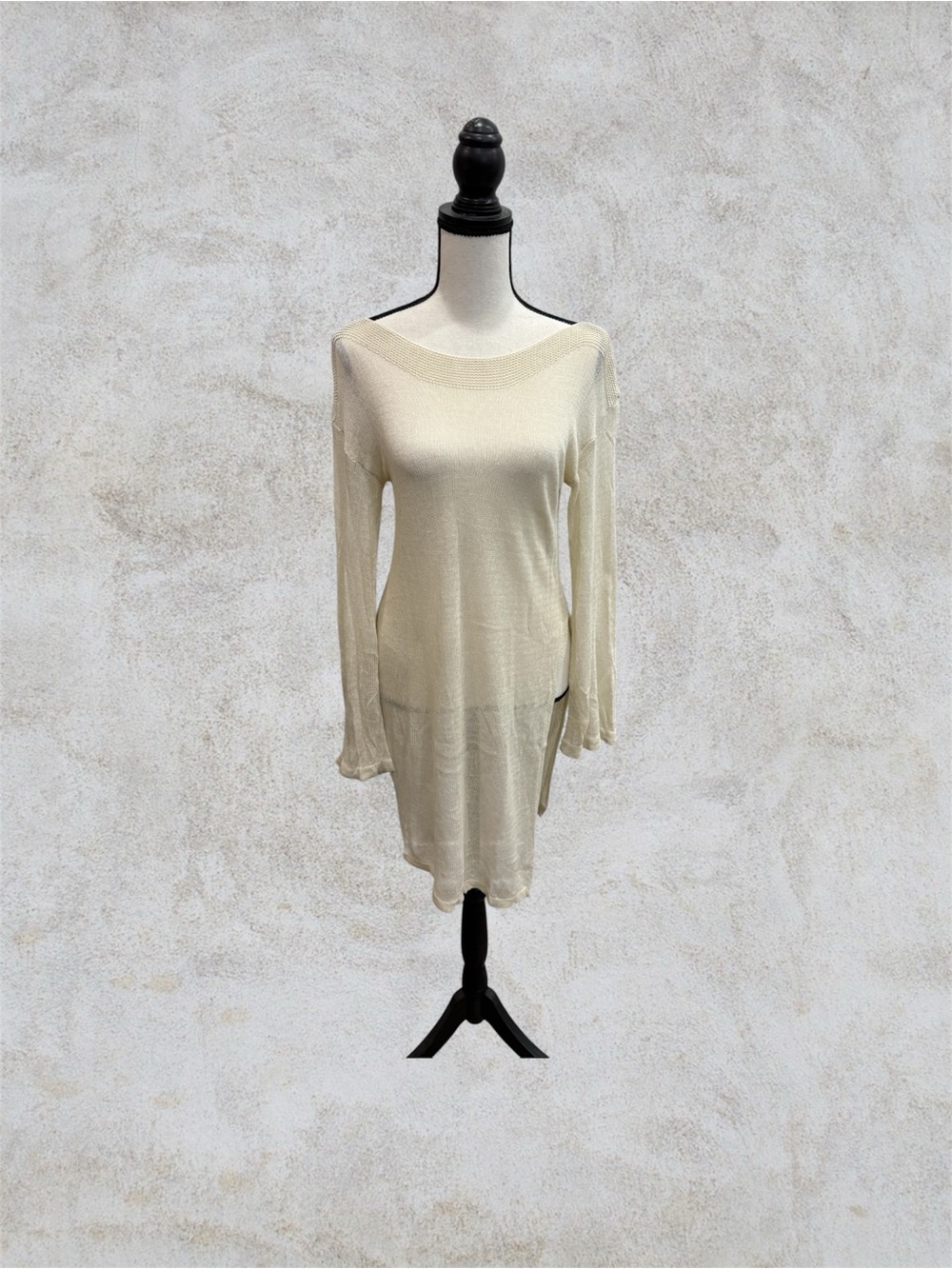 Light Cream Boatneck Swim Coverup Tunic